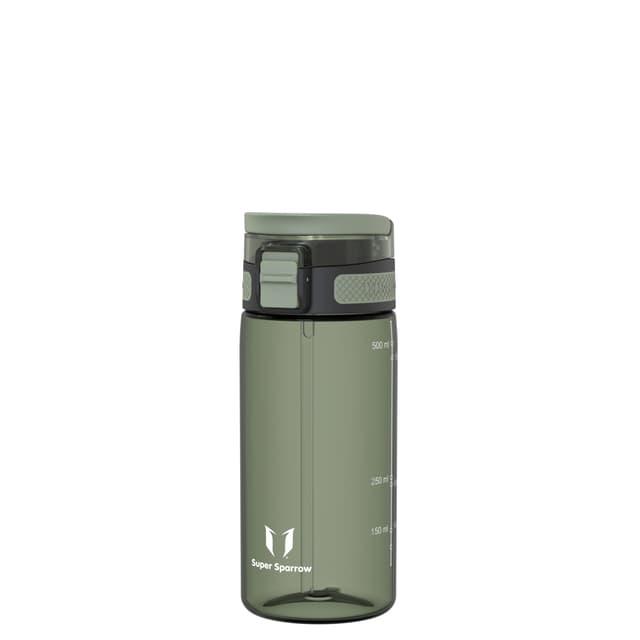 Super Sparrow Trinkflasche - TouchSip Wasserflasche - 500ml, 750ml, 1000ml - BPA-frei - Ideale Sportflasche - Strohhalm Tritan Flasche für Sport, Outdoor und Camping - Leicht, Nachhaltig 500 ml Wüstengrün 🌵