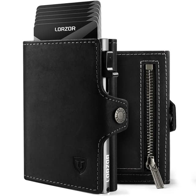 🔥 Angebot! LORZOR® Slim Wallet aus Echtem Leder für Herren 🌟