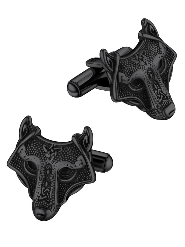 FaithHeart Manschettenknopf für Herren, Wikinger Stil Vegvisir Manschetten Knöpfer 🐺