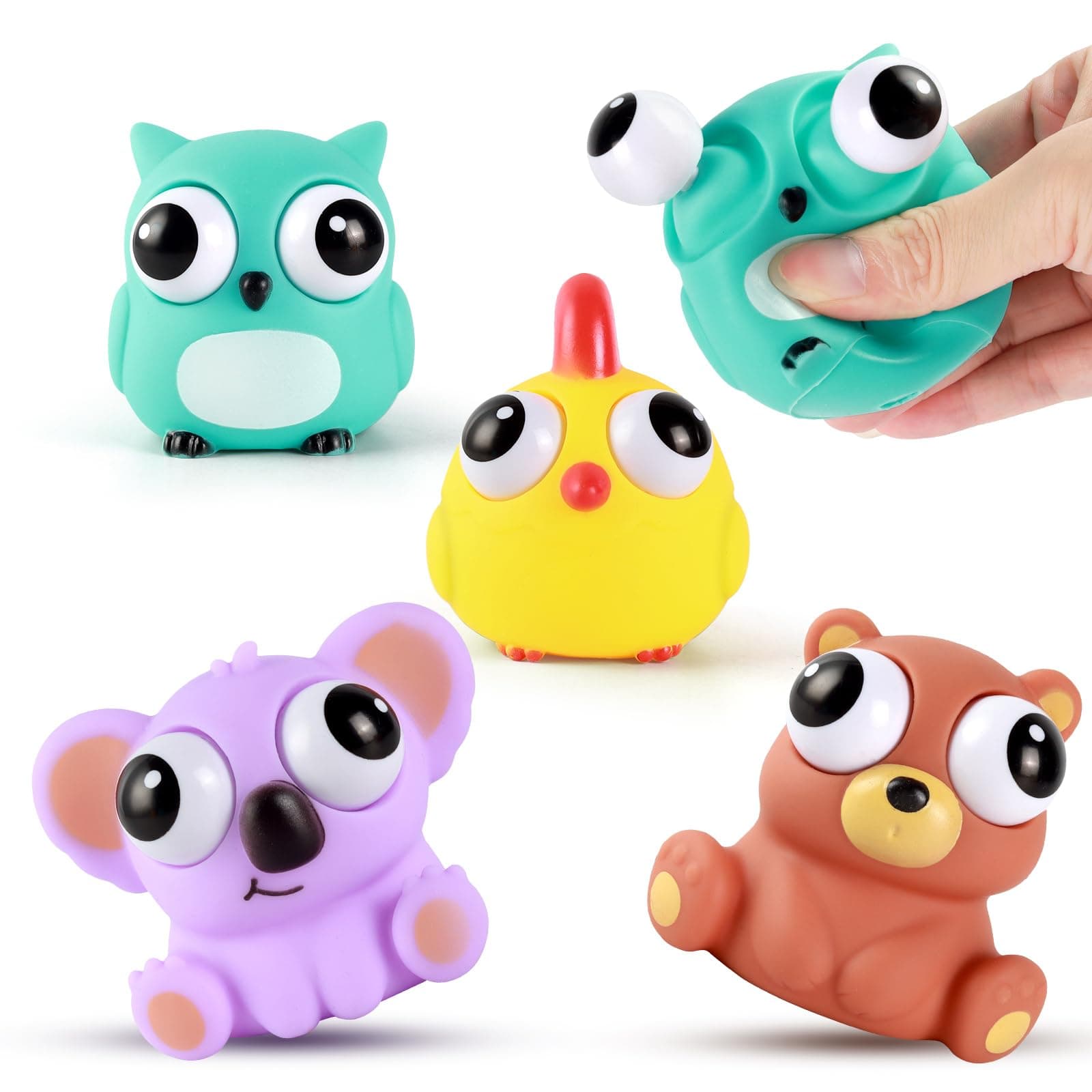 🐦🐤🐨🐻 Tiere Stress Spielzeug Set | Anti Stress Spielzeug für Kinder und Erwachsene