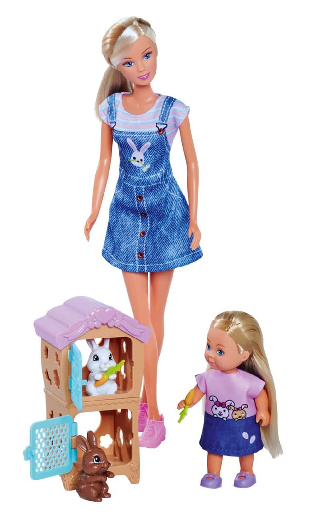 Steffi Love Rabbit Family - Spielpuppe und Hasenstall 🐰🏡