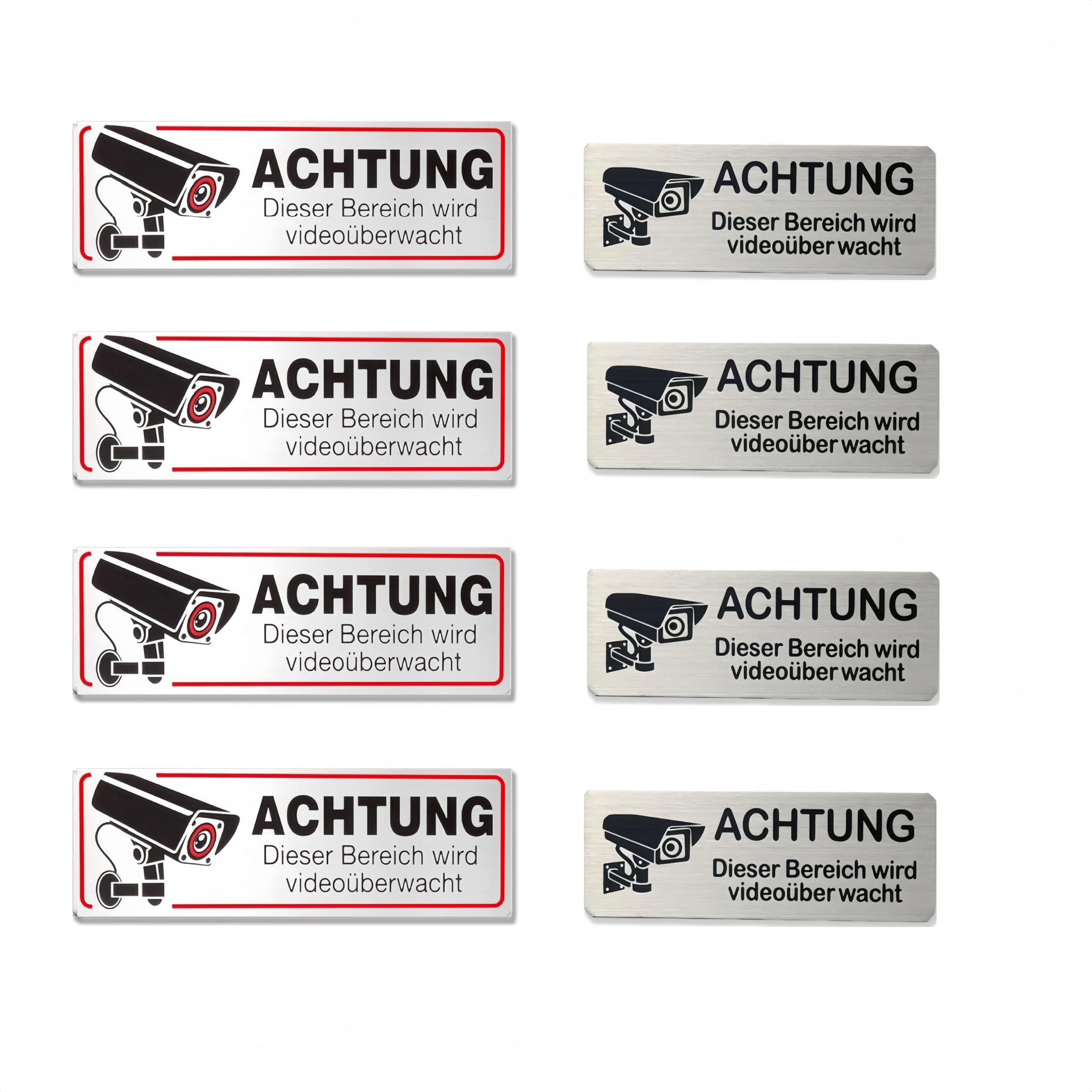 Lucktao 8 Stück Videoüberwachung Schild Set 🚨📹