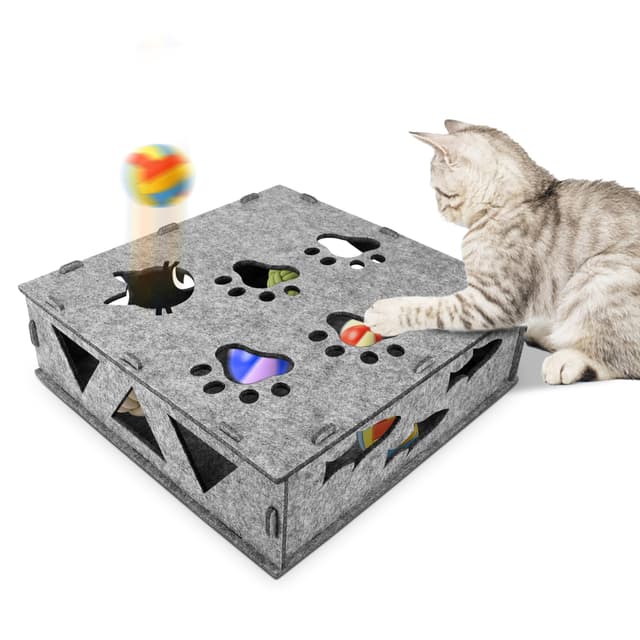 🐱 Hivia Interaktives Katzenspielzeug aus Filz 30 * 30 * 10CM 🐾