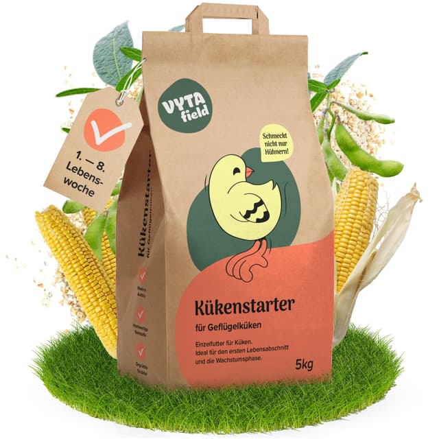 🐣 VYTAfield® Kükenstarter Futter für Geflügelküken | 5kg Starterfutter 🐥