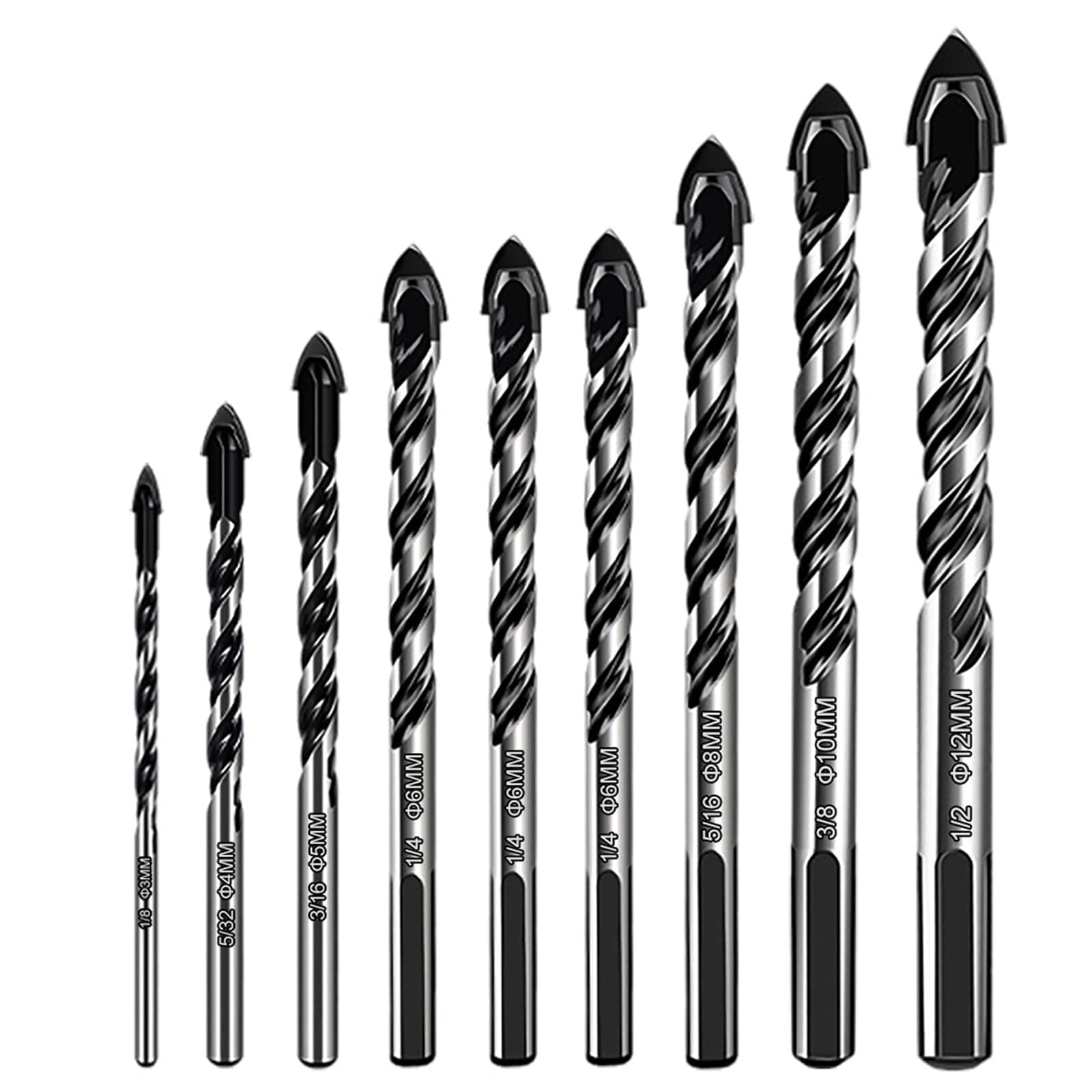 9-teiliges Glasbohrer Set mit verschiedenen Größen ⚙️🔩