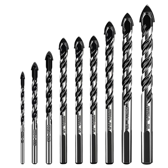9-teiliges Glasbohrer Set mit verschiedenen Größen ⚙️🔩