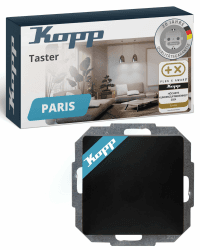 🔔🚪 Kopp PARIS Taster in Matt-Schwarz - Stilvoller IP20 Taster-Unterputz