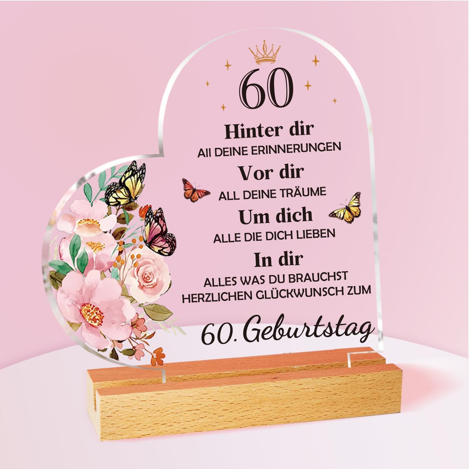 Keepelgant 60. Geburtstag Frauen 🎁 Acryl-Geburtstagsornament