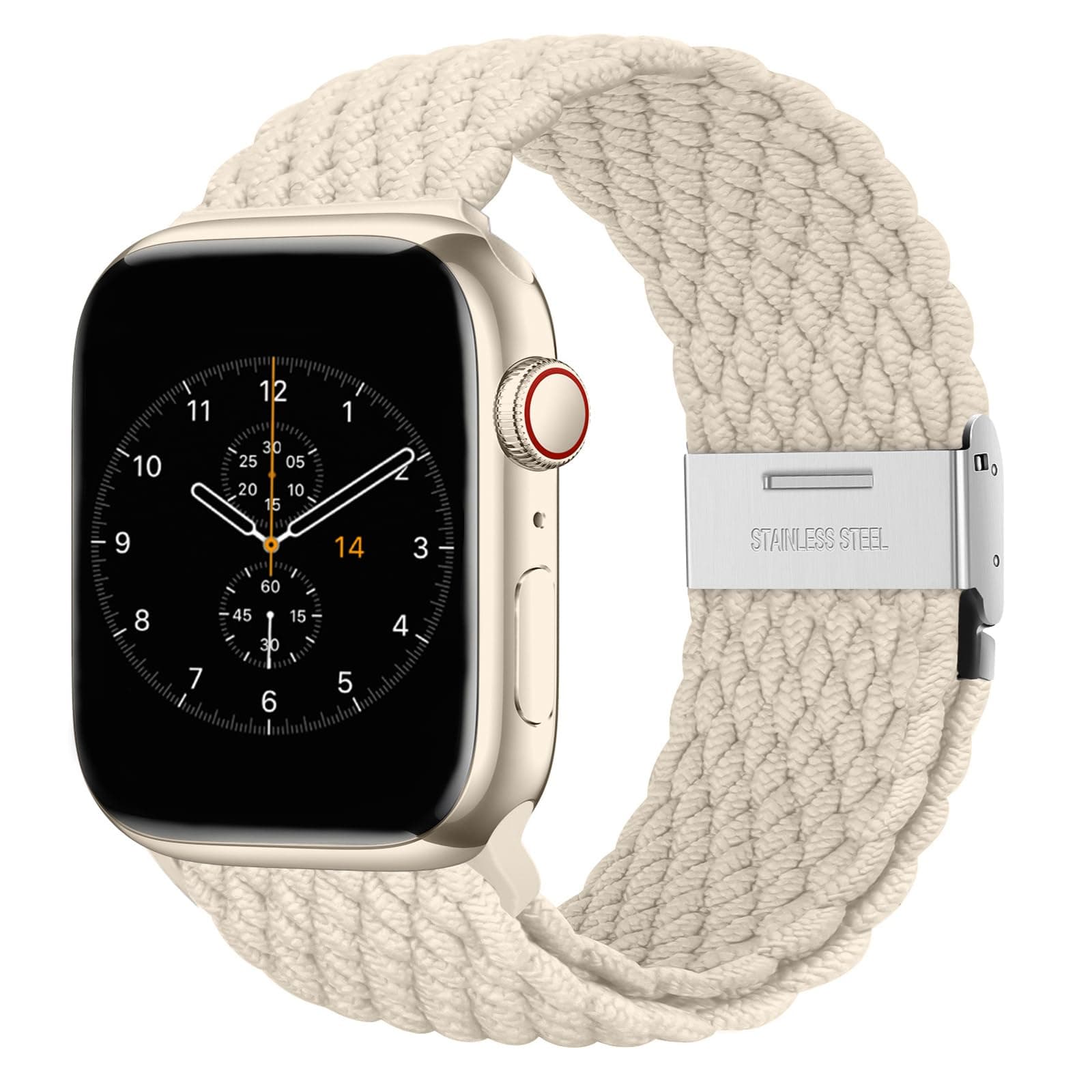 🌟 Nepfaivy Geflochtenes Armband für Apple Watch - Sternenlicht 38mm/40mm/41mm/42mm