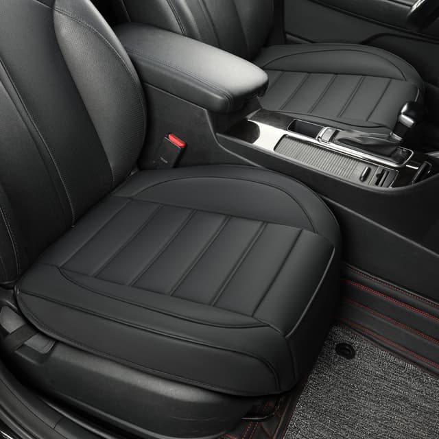 Vankerful Vordersitzbezüge aus Leder, 2 Stück, Schwarz 2 Pack Parallel Black 🚗