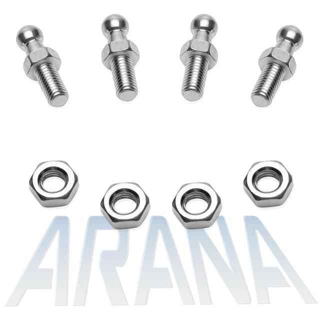 🔩 ARANA 10MM Kugelbolzen mit Hardware, 5/16"-18 Gewinde x 5/8" Langschaft Kugelschrauben 🚗🔧