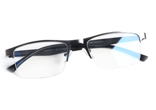 👓 FONHCOO Halbrand Lesebrille Herren Halbbrille Damen Lesehilfe mit Blaulichtfilter Grau 3.0 x
