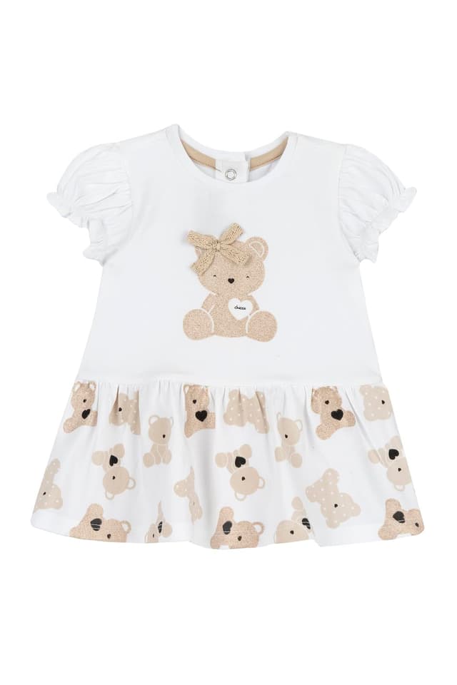 Angebot: Chicco Baby-Mädchen Kurzarmkleid mit Bären 🐻 und Schleife 🎀