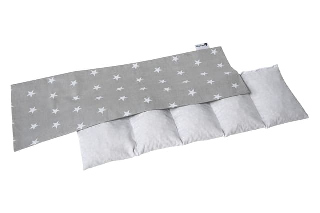 Medi Partners Kirschkernkissen 60x20cm 800g 100% Baumwolle 5 kammern Körnerkissen groß Öko Natur Wärmekissen Kältetherapie abnehmbarer Bezug (Stars) Stars Baumwolle