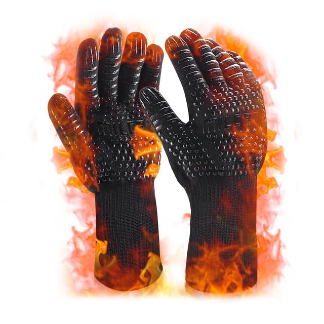 🔥🧤 Grillhandschuhe Ofenhandschuhe BBQ Handschuhe 🌶️ Hitzebeständige Topfhandschuhe Kochhandschuhe für Küche & Grill