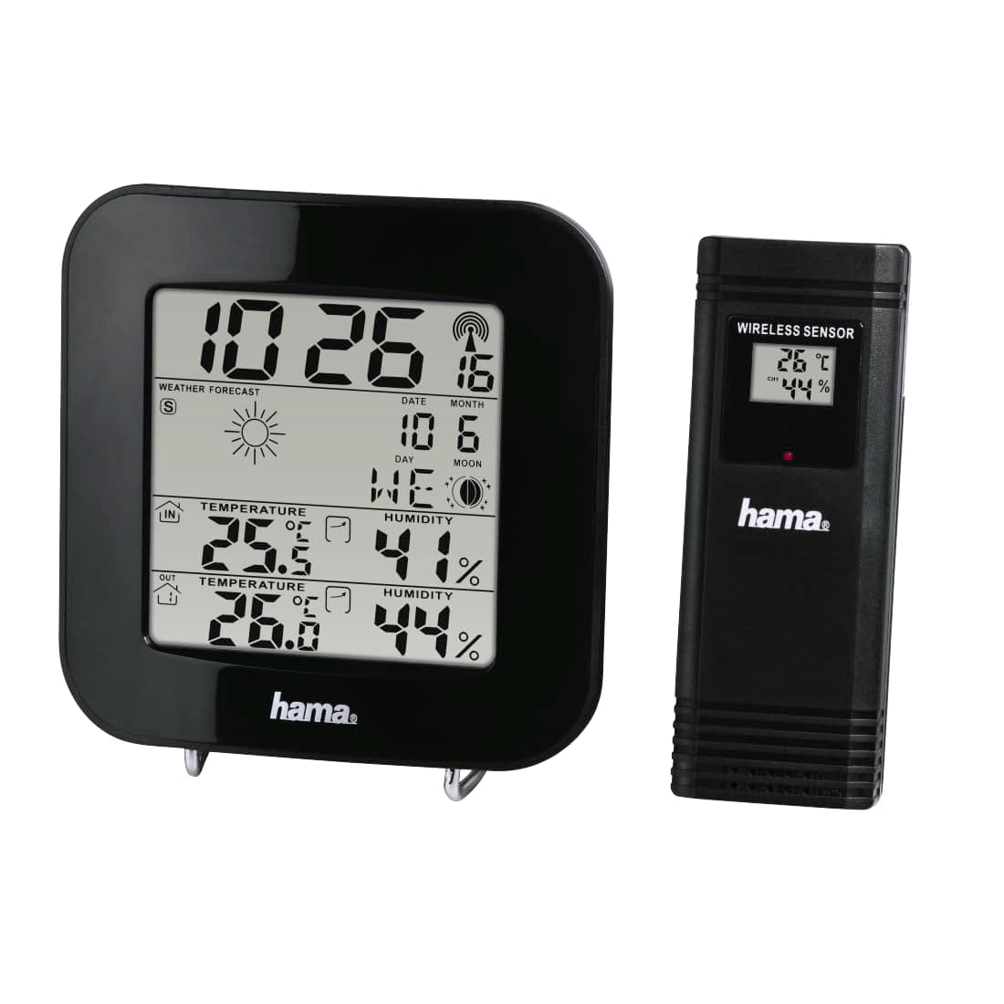 🌡️🌙 Hama Wetterstation Funk mit Außensensor - Angebot!