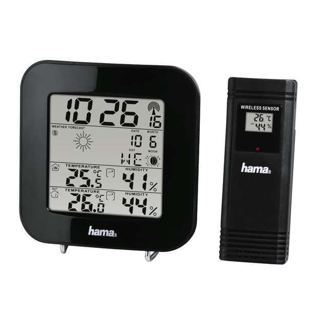 🌡️🌙 Hama Wetterstation Funk mit Außensensor - Angebot!