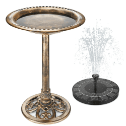 🐦🌞 AISITIN Vogeltränke mit 2.5W Solar Springbrunnen - Garten Dekoration