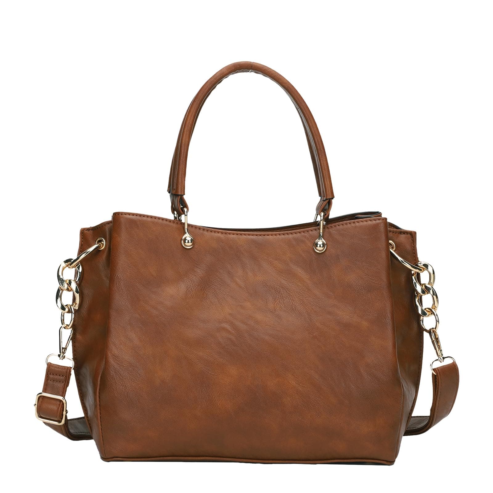 👜 KL928 Tasche Damen Handtasche Henkeltasche Damenhandtasche PU Leder Gelb Braun