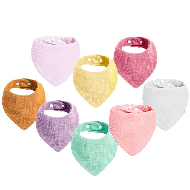 👶🍼 SLOSH Lätzchen Baby Wasserdicht - Set mit 8 Lätzchen für Neugeborene und Kleinkinder 👶🍼
