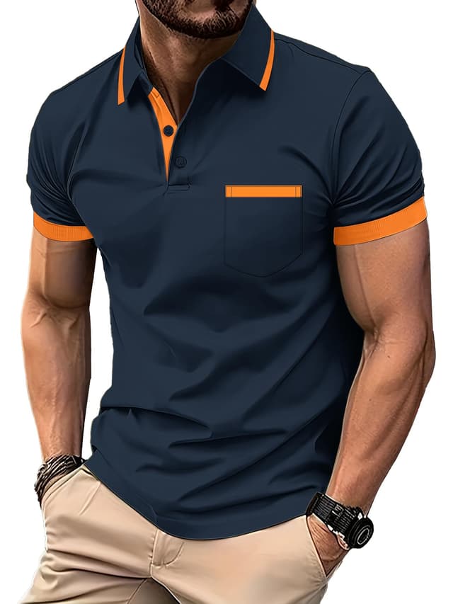 Herren Kurzarm Polo Shirt Atmungsaktiv 🏌️‍♂️👕