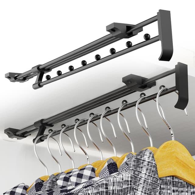 👗👖 Aresvrgo 2 Stück Ausziehbare Kleiderstange 25 cm - Spezialangebot!