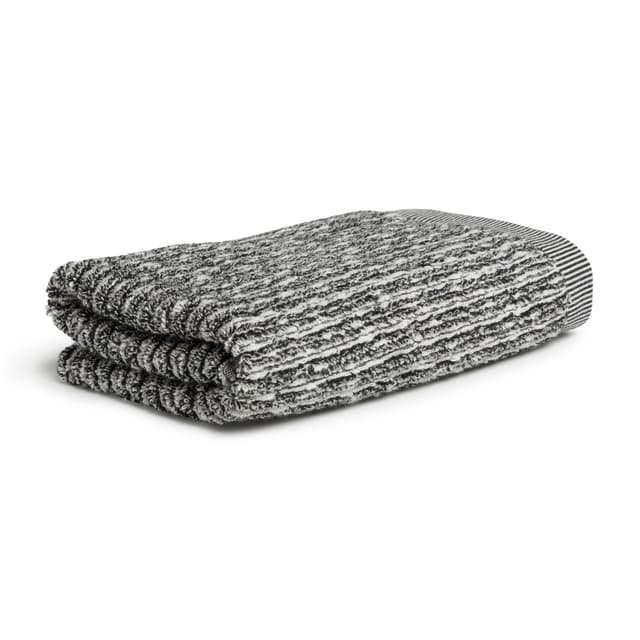 🛍️ Möve Brooklyn Pinstripe Handtuch 50 x 100 cm aus 85% Baumwolle / 10% Viskose / 5% Leinen, Nature/Black 50 x 100 cm Nature/Black - Exklusives Angebot!