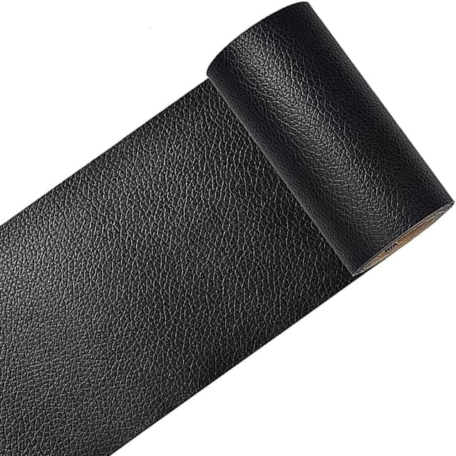 🌟 GlasFlength GF-Klebefolien-1 Kunstleder Selbstklebend, Leder Reparatur Patch Set für Möbel Sofa Autositze Taschen, Schwarz, 150 X 8CM - Leder Reparatur Kit für Möbel und Autos