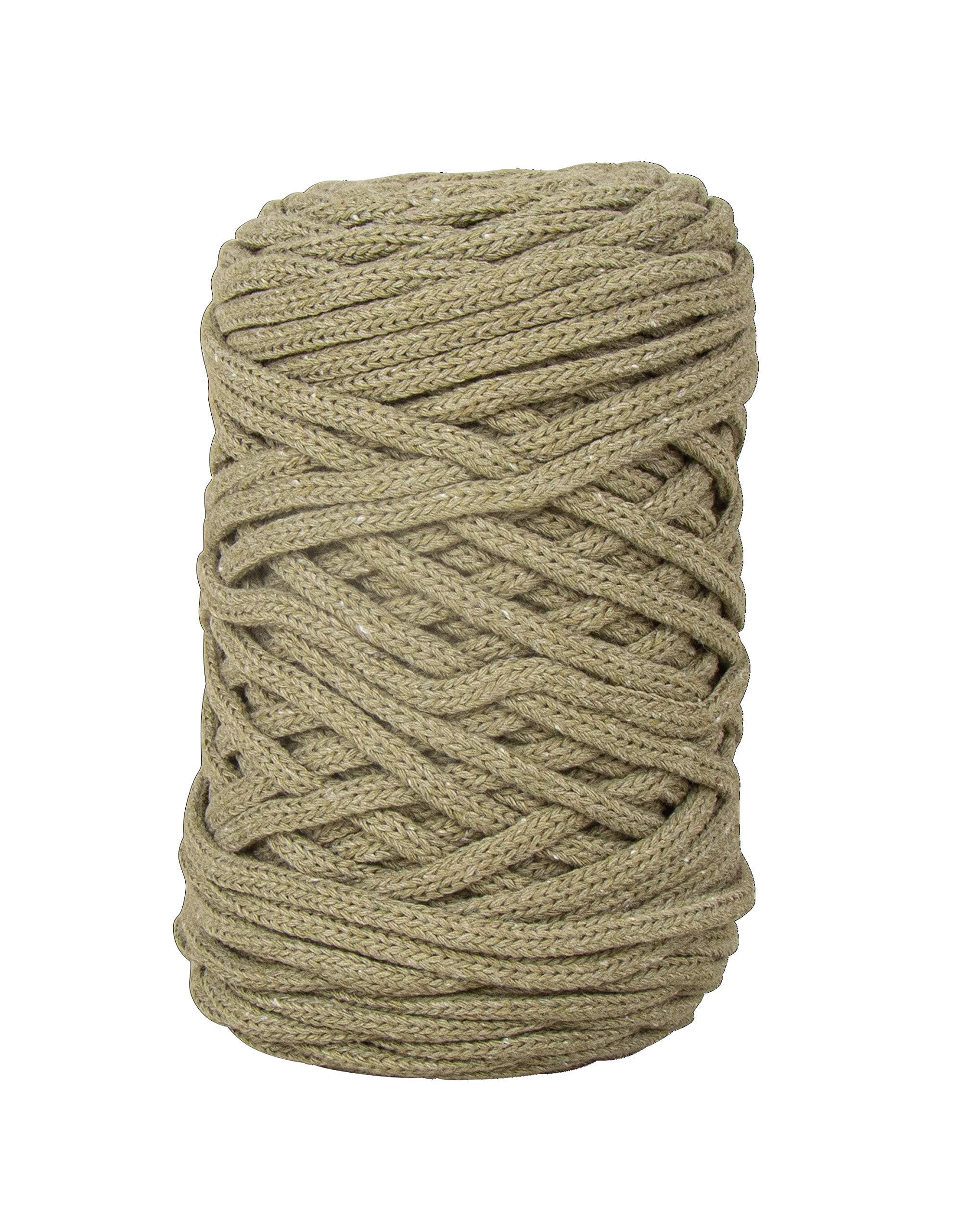 Rayher Braidy Recycling Garn, geflochten, 4 mm ø, schilf, Knüpfgarn 😍