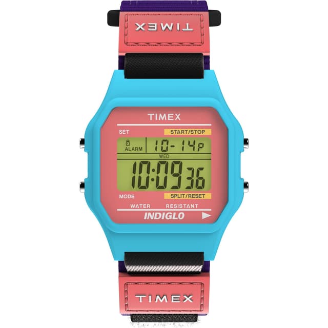 🕒👾 Timex Unisex Klassische Digitale 36mm Uhr Violett/Blau/Digital Angebot! ⌚