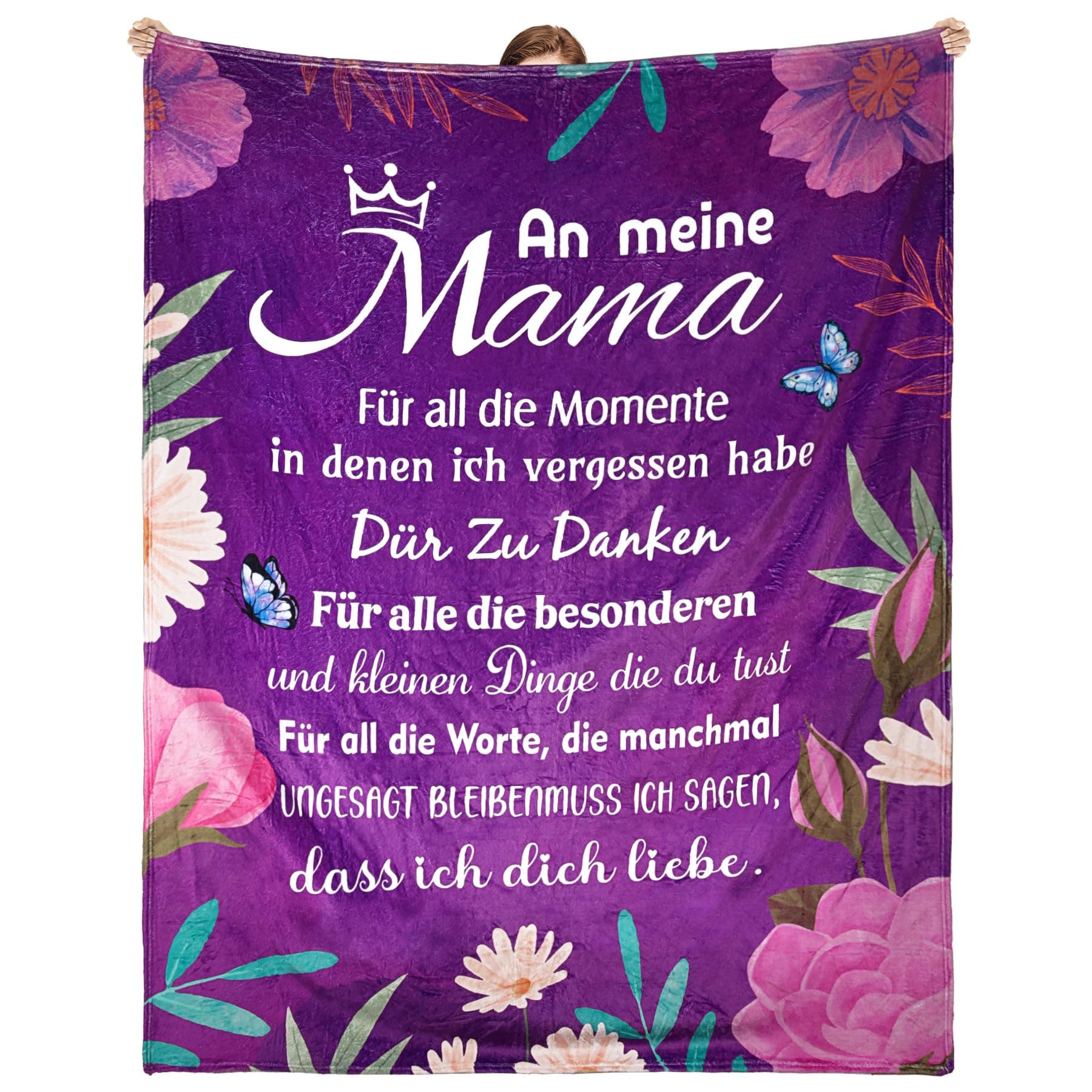 🎁 MestectPET Geburtstagsgeschenk für Mama von Tochter Sohn,Decke Besondere Mutter Geschenk zum Geburtstag Muttertag Weihnachten Valentinstag, Beste Mama Decke Geschenk, 1.8 * 1.4 M