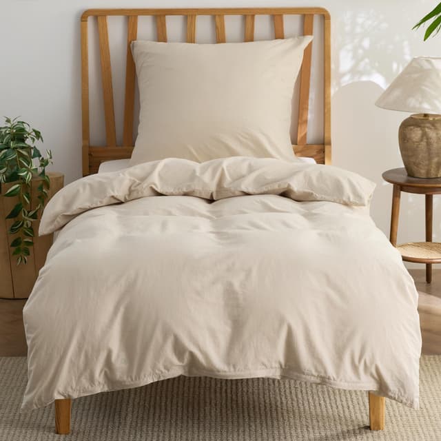 🌟 Bettwäsche 135x200 Baumwolle 2teilig - Bettwäsche-Sets Hazeltaupe