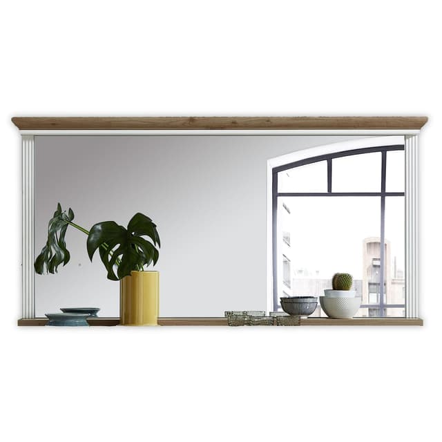 JASMIN Wandspiegel in Pinie hell, Artisan Eiche Optik 🌟 - Vielseitiger Spiegel für Flur, Wohn- und Esszimmer im Landhausstil 🏡