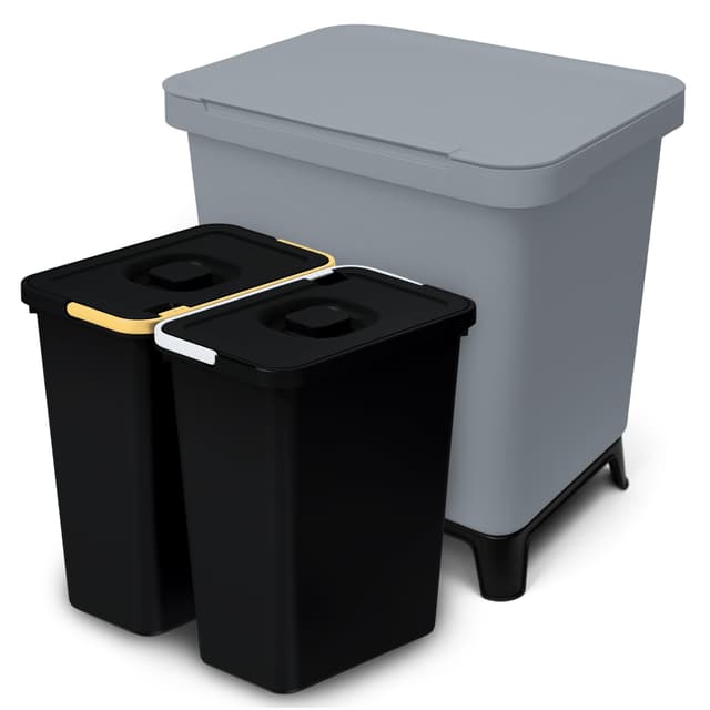 YourCasa Mülleimer Küche 2 Fächer [20L] im exklusiven Design 🗑️