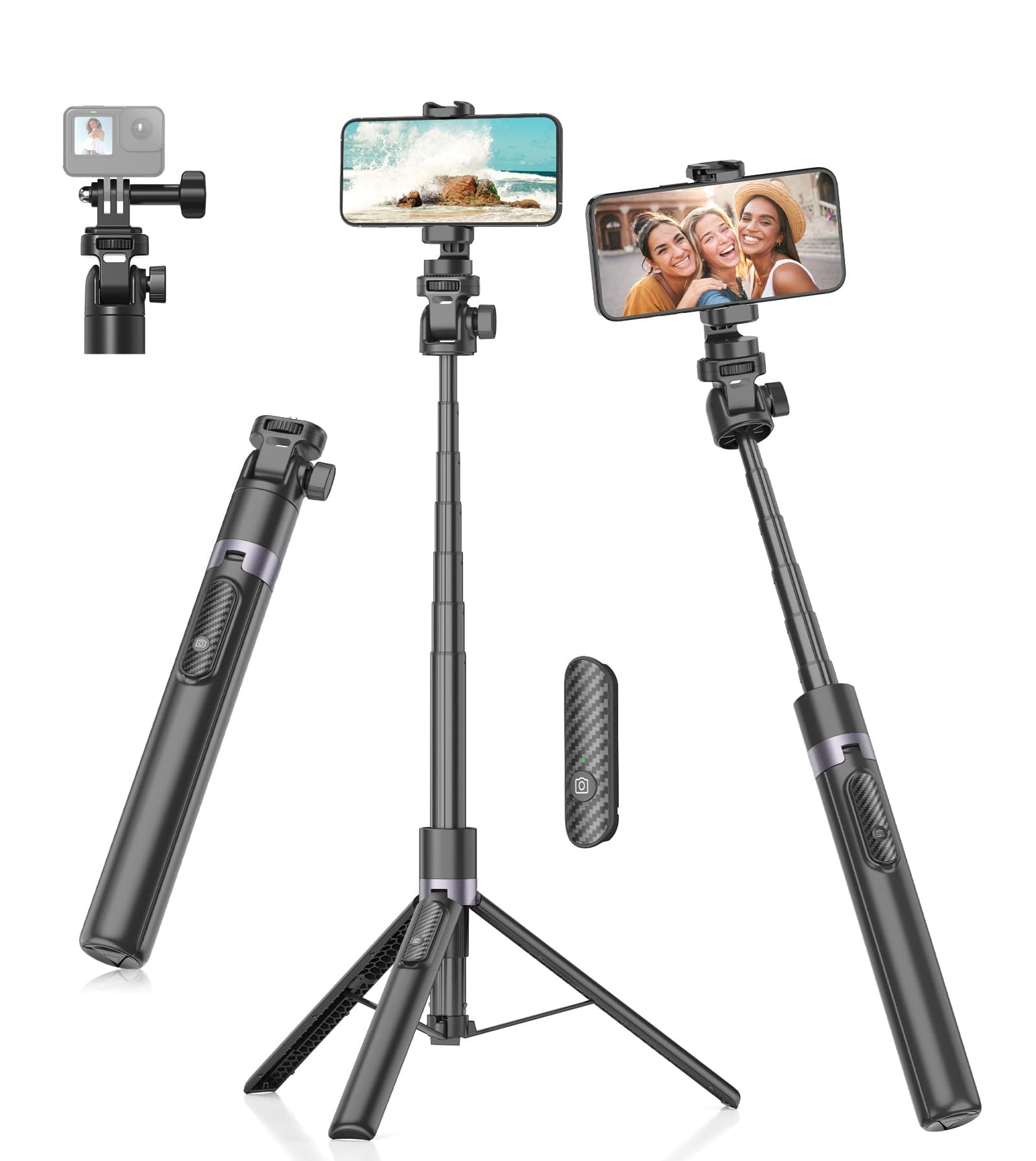🤳 Gahenwo 173cm Selfie Stick Stativ - Tripod für Action-Kamera & Handy 📸