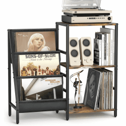 🎵 VINCOURNA Schallplattenständer mit 3-Tier Vinyl Aufbewahrung 🎶