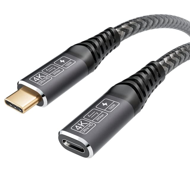 CAKOBLE Verlängerungskabel USB 3.2Gen2, 0,5 m, 20 Gbps, 100 W/5 A 🔌