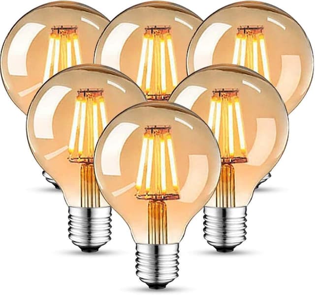 6 Stück Vintage Edison LED Glühbirne E27 4W 2700K Retro Antike Glühbirne