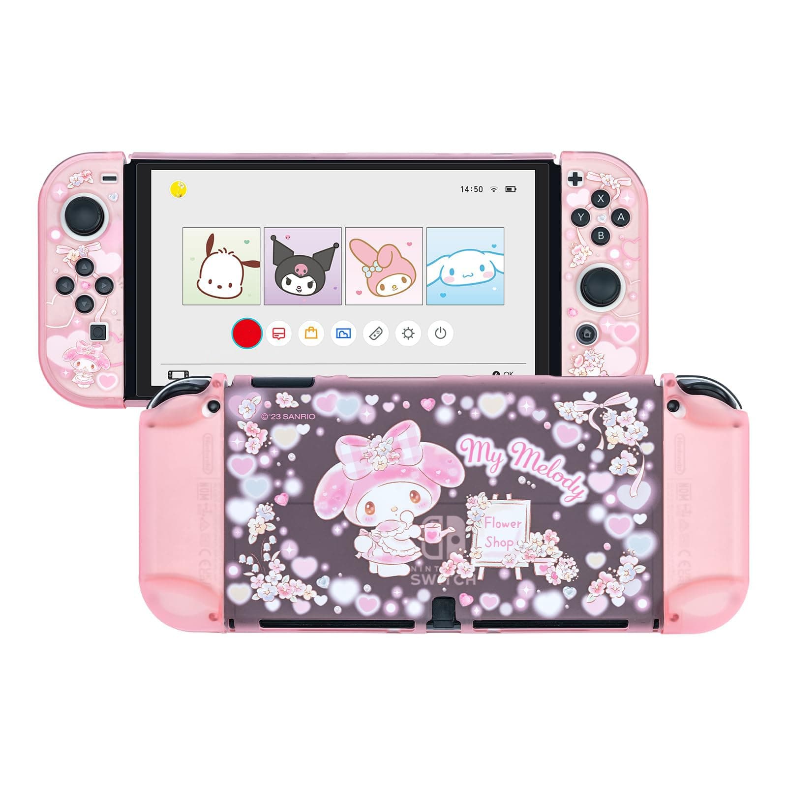 Kuitmor Schutzhülle für Switch - Romantischer Blumenladen