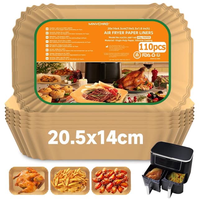 Backpapier für Heißluftfritteuse Ninja Dual Zone AF300EU AF400EU 110 Stück 🍟🔥
