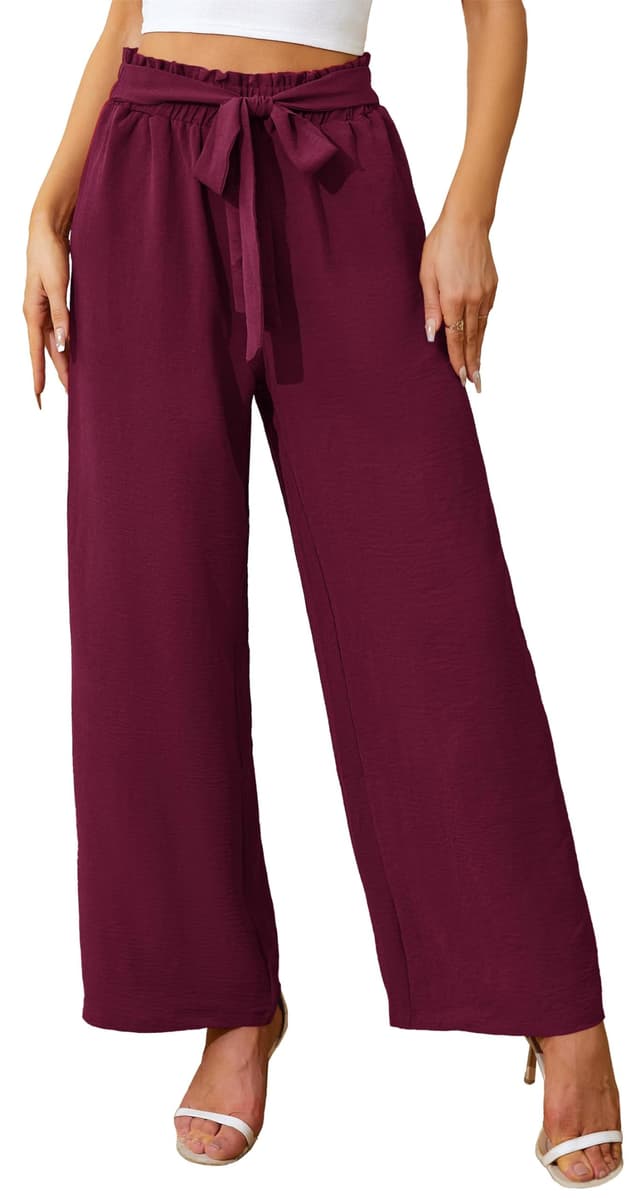 Actcat Damen Hose mit weitem Bein 😍👖 Sommerhose XL Dunkelblau