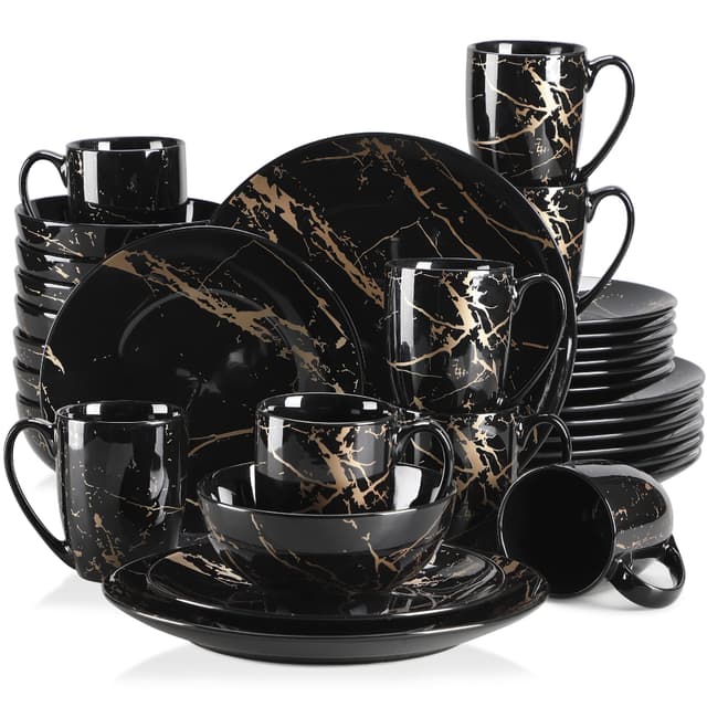 🌟 Angebot! LOVECASA SWEET Porzellan Kombiservice, Serie Daphne 32-teilig 🍽️