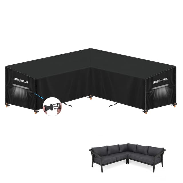 SIMPHAUS Abdeckung für Gartenmöbel V-Form Loungabdeckung 🛋️🌦️
