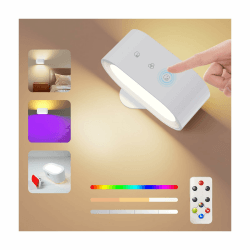 Moderne LED Wandleuchte mit RGB-Ambiente-Beleuchtung und 360° Touch Control