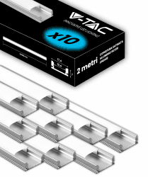V-TAC LED-Streifen Aluminiumprofile 10 x 2 Meter
