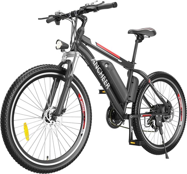 🚴‍♂️ ANCHEER 26" E-Bike mit Abnehmbarer 10Ah Akku 250W Hinterradmotor, 6-Gang-Getriebe Elektrofahrrad Pedelec für Erwachsene Classic_Schwarz_Pro