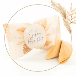 Lucky Treats - Schön, dass du da bist Glückskekse Beige - 25 Stück 🍀🎉