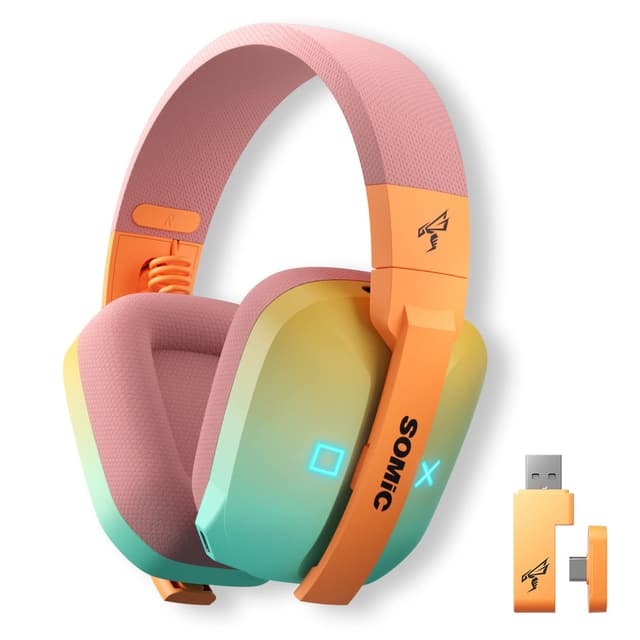 Somic G810 Kabellose Kopfhörer 2.4G Low Latency Headset für PC PS4 PS5 Laptop 🎧