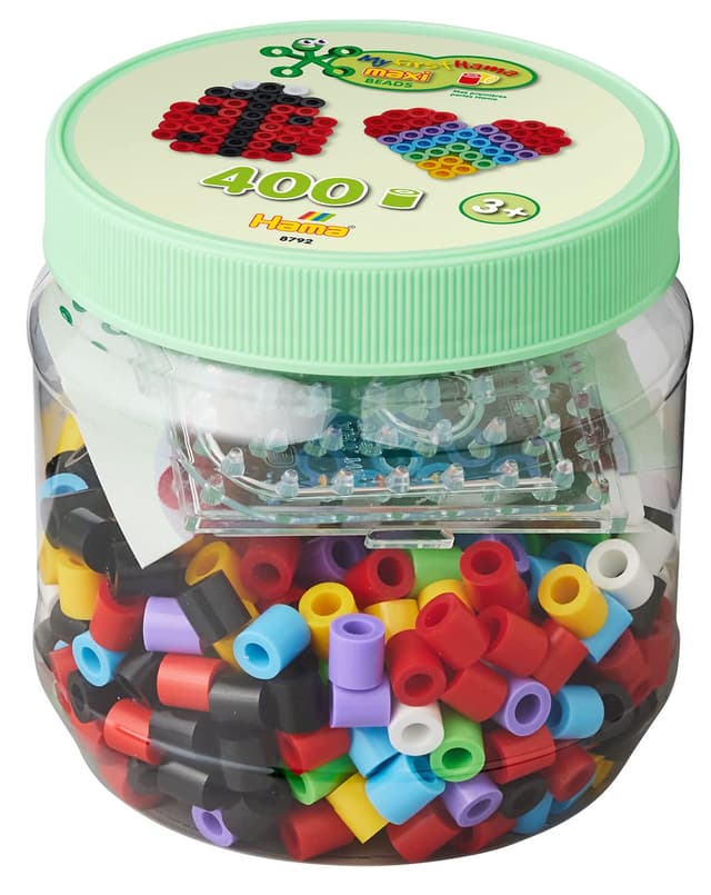 🎨 Kreatives Geschenkset: Hama Perlen 8792 Bügelperlen Dose mit Quadrat und Herz