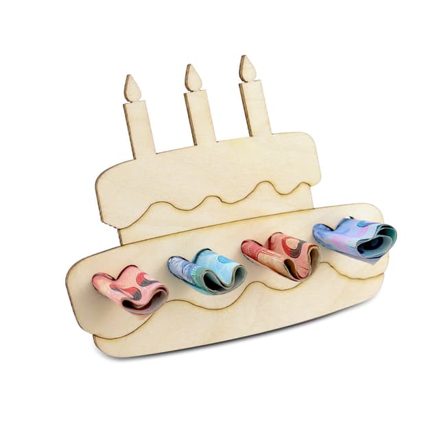 🎁 TAKULA Holzkuchen Geldgeschenk - Kreative Geschenkverpackung für Geburtstage! 🎉